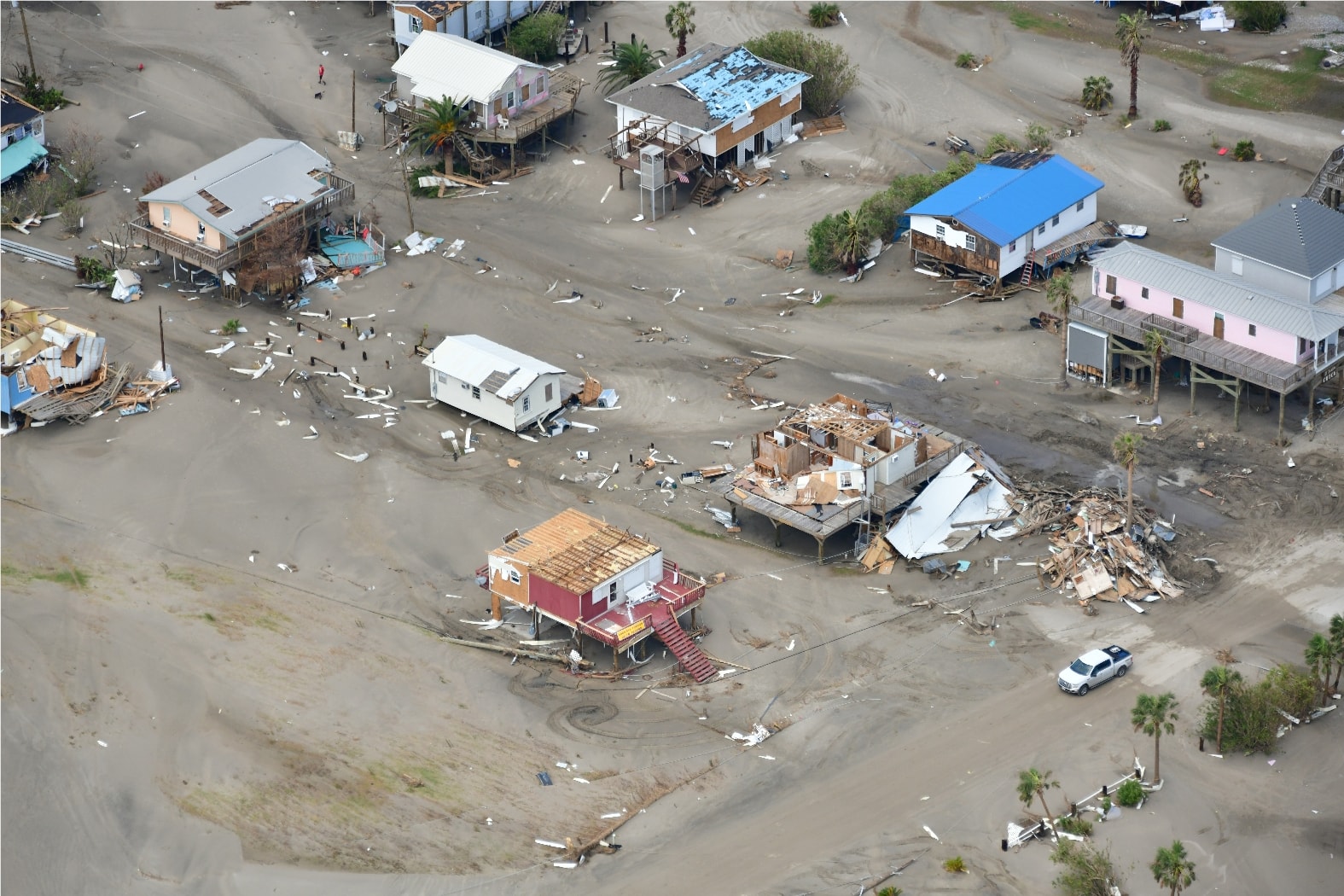 Hurricane Ida damage   destroyed homes in a coastal Louisiana community
